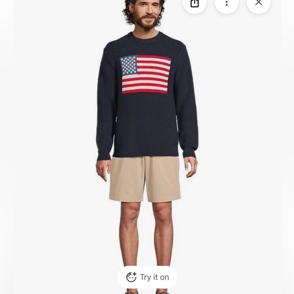 NWT Vineyard Vines men’s crew neck American flag cotton sweater. *closet staple*